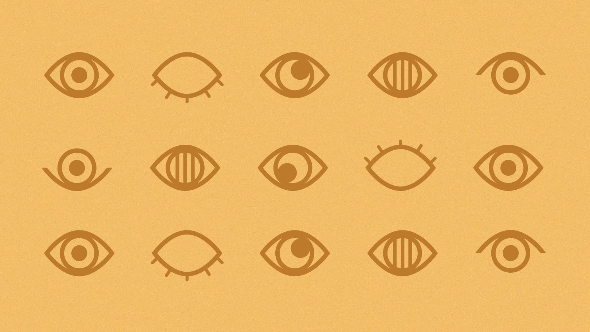 illustrated collection of line drawn eyes